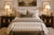 An exceptional pair of attributed Mastercraft side cabinets or nightstands showcasing the sophisticated blend of richly...