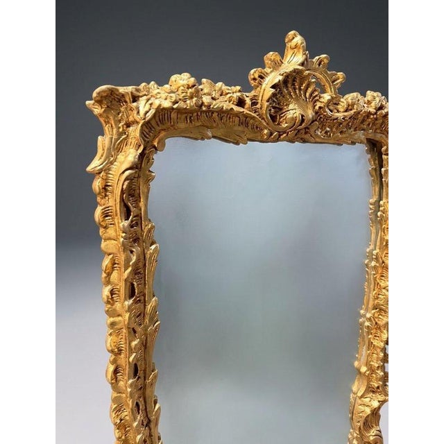 Rococo Rococo French Ornate Gilt Pier Mirror For Sale - Image 3 of 4