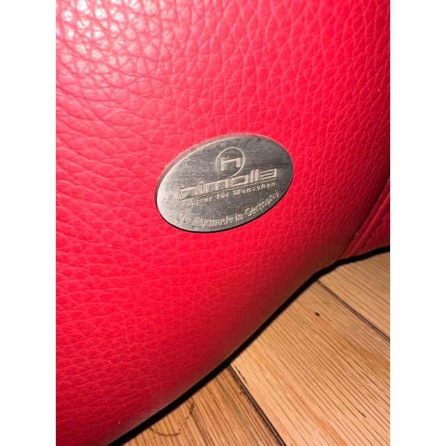 Animal Skin Trapez Reclining 3-Seater Sofa in Bordeaux Red Leather from Himolla For Sale - Image 7 of 10