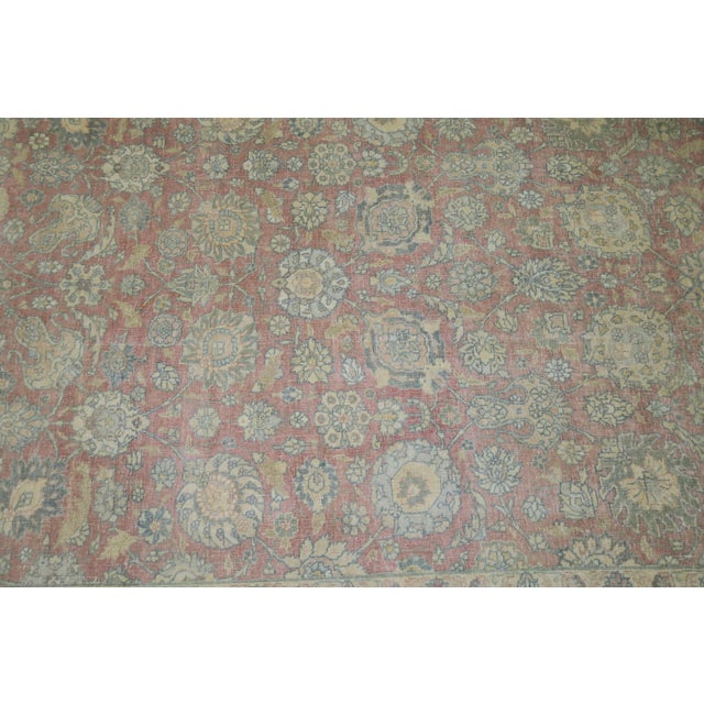 Textile Vintage Zabihi Collection Blush Raspberry Pink Persian Tabriz Rug - 5'9" x 8'4" For Sale - Image 7 of 8