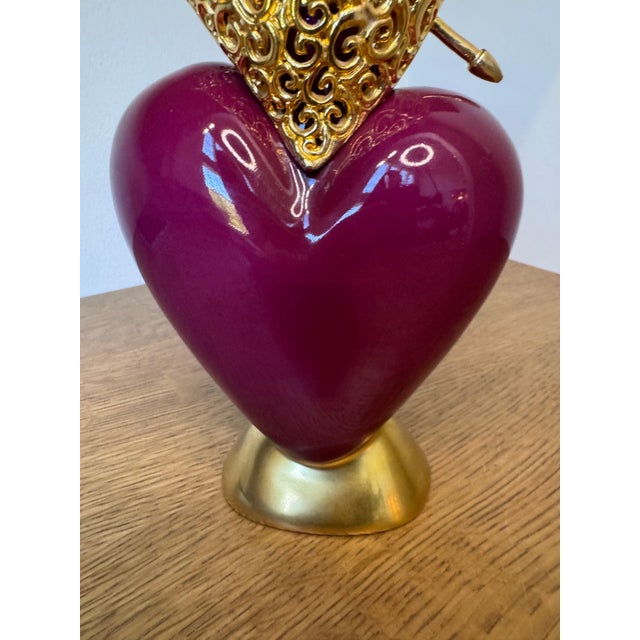 Régis Dho for Lampe Berger Double Heart Limoges Porcelain Fragrance Lamp For Sale - Image 4 of 10