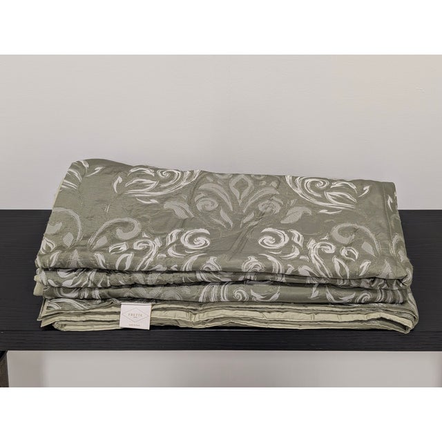 Green Frette Green Bedspread For Sale - Image 8 of 10