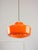 Mid-Century Modern Italian Orange Glass and Brass Pendant Lamp For Sale - Image 15 of 15