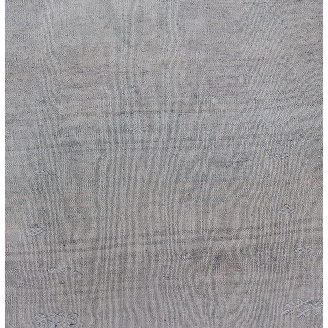Cerulean Vintage Turkish Kilim Runner in Soft Pastel Tones 2'10 X 9'3 For Sale - Image 8 of 11
