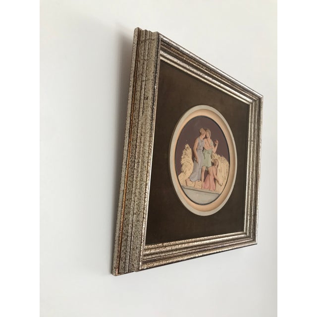 P. Ipsens Enke Hand Painted Plaster Intaglio Framed in Velvet For Sale - Image 4 of 12