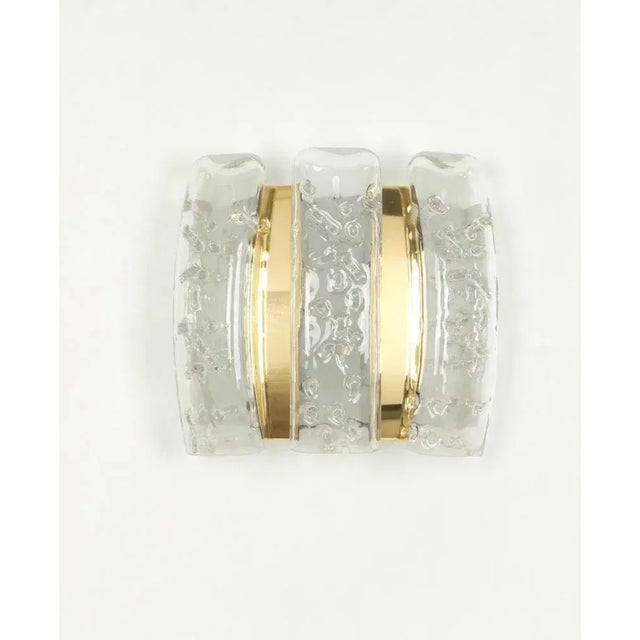 1960s Ice Glass Wall Sconces by Doria, Germany, 1960s, Set of 2 For Sale - Image 5 of 8