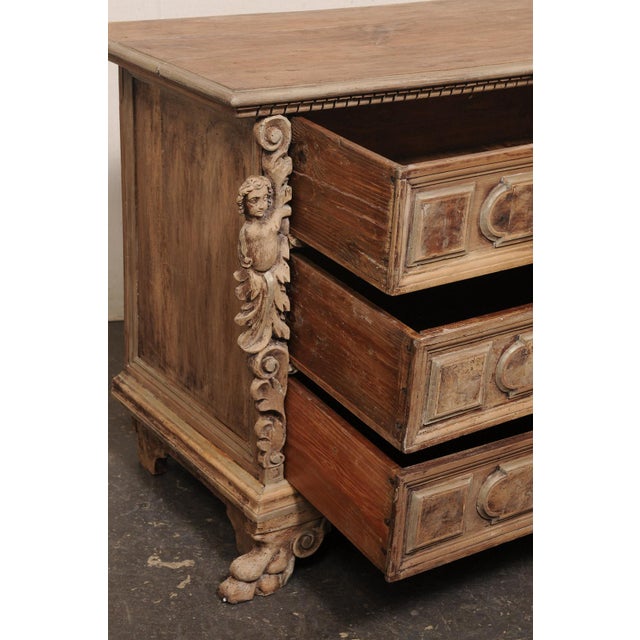 18th Century Italian Richly Carved Period Baroque Chest For Sale - Image 4 of 13