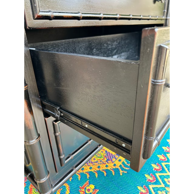 2020s Arhaus Faux Bamboo Cabinet For Sale - Image 5 of 10