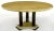 A stunning Empire style dining table, with a heavily lacquered goatskin top in a sunburst pattern. The top is supported by...