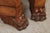 Wood Satinwood Finish Pedestal Dining Room Table W. Paw Feet For Sale - Image 7 of 18