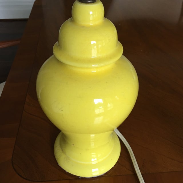 Vintage Yellow Ginger Jar Lamp Chairish