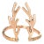 Deer Antlers Ring Estate 14k Rose Gold Vintage Fine Animal Horn Spike Jewellery size 7 For Sale