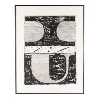 “I vs. U” Ink Drawing by James Spencer Russell For Sale