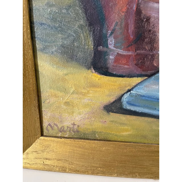 1980s 1980s Original oOil on Canvas Bouquet of Lilacs Painting For Sale - Image 5 of 5