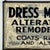 American Early 20th Century Seamstress Tin in Wood Frame Trade Sign "Dress Making Alteration Remodeling..." For Sale - Image 3 of 8