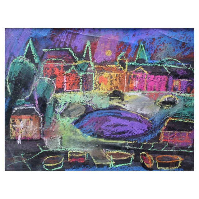 Georgs Barkans, Travel Notes, Pastel on Paper For Sale