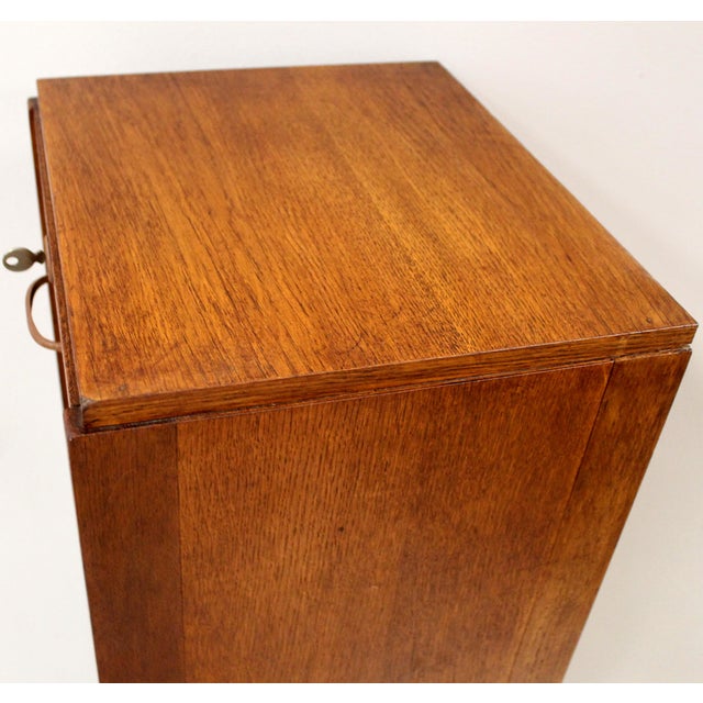 Vintage Filing Cabinet in Oak, 1930s For Sale - Image 9 of 11
