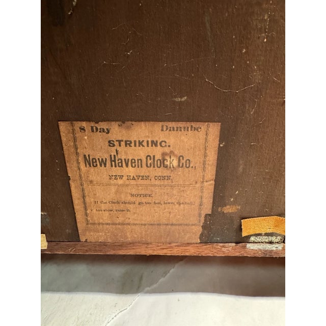 Antique New Haven Parlor Mantel Clock- “Danube” Model For Sale - Image 9 of 9
