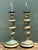 Wood Vintage Italian Gilt Tipped Turned Wood Lamps - Pair For Sale - Image 7 of 17
