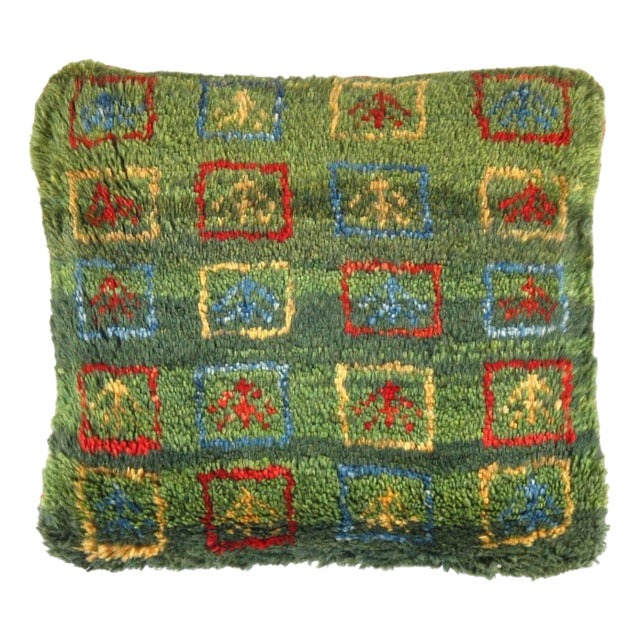 Pasargad DC Fine Hand Knotted Persian Gabbeh Pillow For Sale