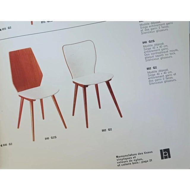 Baumann Chairs Model 840 G2s in Varnished Mahogany Finish, 1963, Set of 6 For Sale - Image 12 of 18