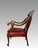 Antique Empire Flame Mahogany & Red Leather Library Armchair, Late 19th. Century Chair For Sale - Image 12 of 14