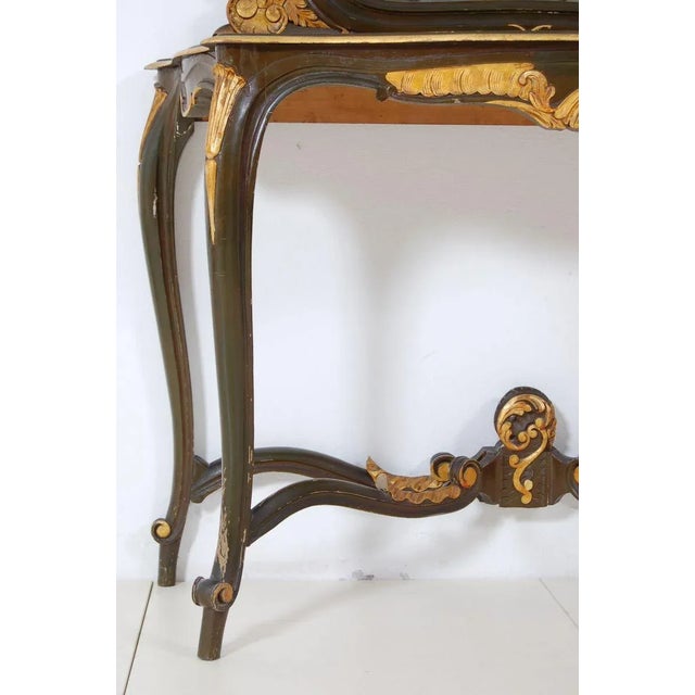 Wood Italian Venetian Style Console Table, 1930s For Sale - Image 7 of 18
