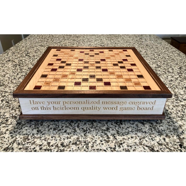 Personalized Rotating Wood Word Board Game For Sale - Image 9 of 9