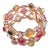 Bochic “Capri” Vintage Ruby & Multi Sapphire Bangle Set In 18K Gold & Silver For Sale
