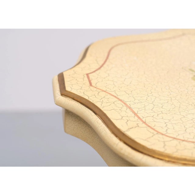 Cream Italian Craquelure Side Tables, 1960s , Set of 2 For Sale - Image 8 of 10