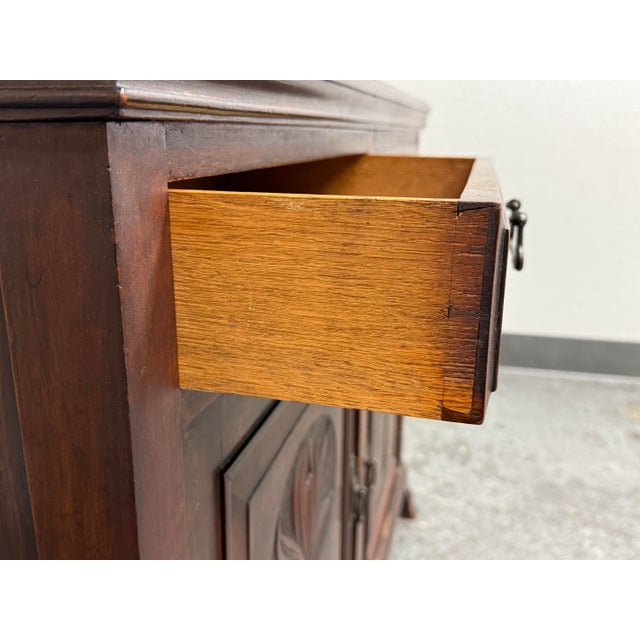 Victorian Carved Mahogany Triple Mirror Sideboard, Antique For Sale - Image 11 of 12