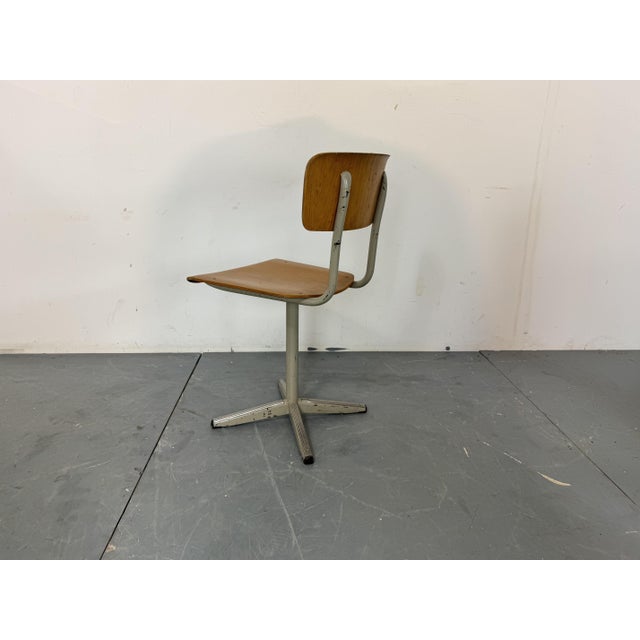 Wood Mid-Century Industrial Desk Chair from Marko, 1950s For Sale - Image 7 of 12