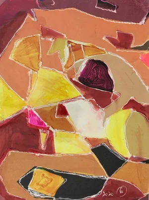 Abstract Modern “Vitrales” – Signed F, 2020