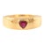 Heart Ruby Dome Ring Size 8.5 For Sale