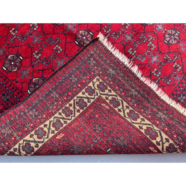 Vintage Afghan Khal Mohammadi Turkmen Gul Rug - 5'10" X 4'4" For Sale - Image 12 of 12