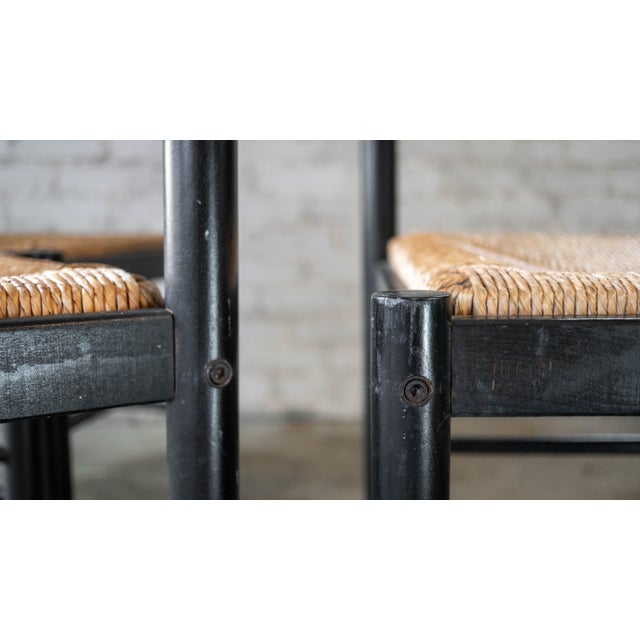 1980s Vintage Italian Vico Magistretti Style Dining Chairs - Set of 4 For Sale - Image 12 of 14