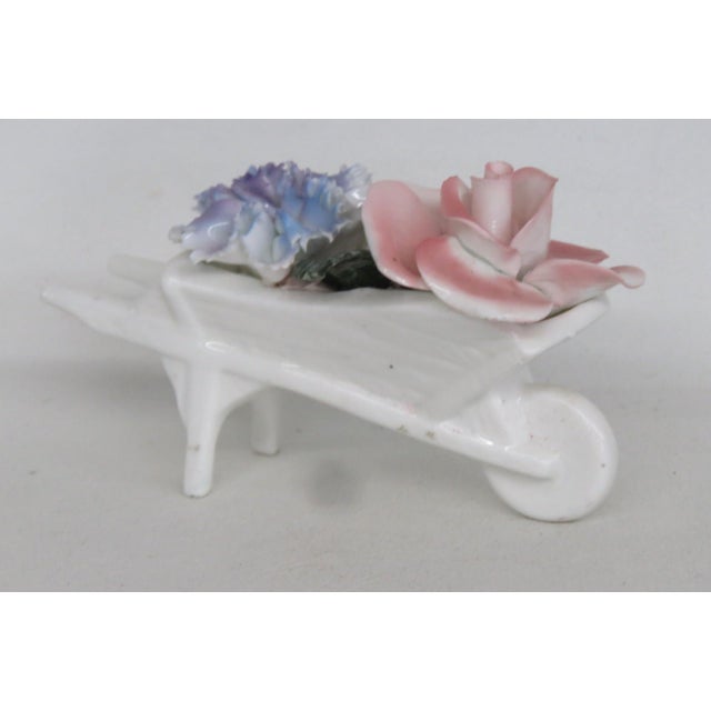 Cotswold Florals English Bone China Wheelbarrow of Flowers Figurine 5159b For Sale - Image 9 of 18