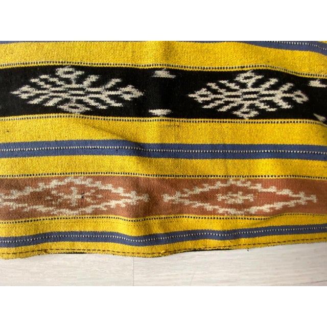 Antique Ikat Backed in Suede For Sale In New York - Image 6 of 18