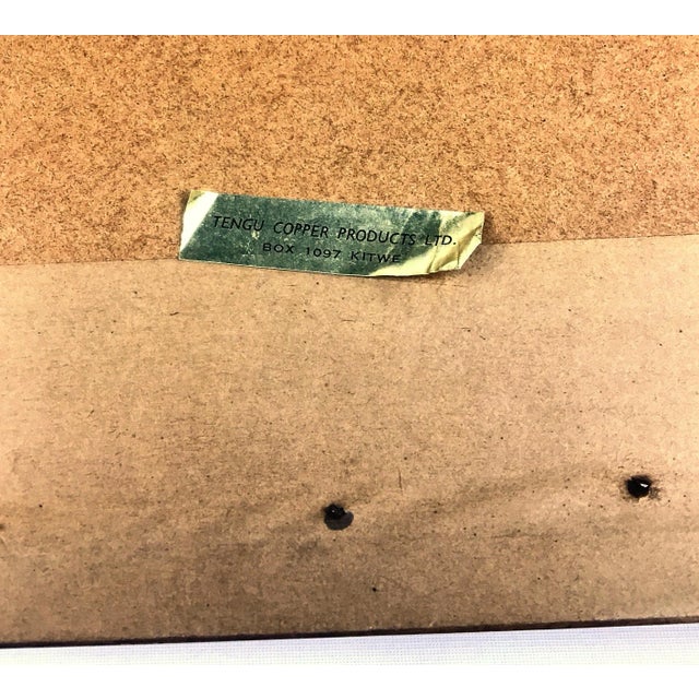 Wood 1950s Vintage Zambian Copper Hand Carved Impala Framed Wall Sculpture For Sale - Image 7 of 8