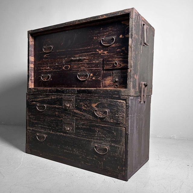 Antique Japanese Tansu Storage Cabinet, 1890s For Sale - Image 5 of 14