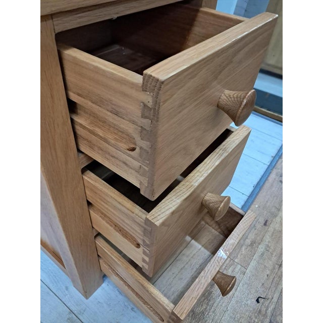 Vintage Bedside Tables in Oak, Set of 2 For Sale - Image 15 of 18