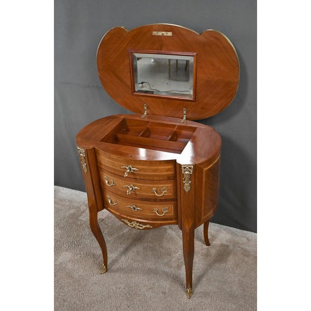 Small Transitional Mahogany Dressing Table, 1940 For Sale - Image 12 of 18