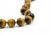 Long Tiger's Eye Amethyst and Garnet Bead Necklace with Gold Filled Ribbed Beads For Sale In Miami - Image 6 of 6