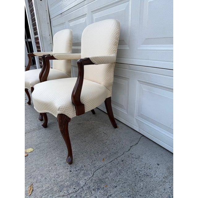 We have an absolutely stunning pair of vintage French Provincial armchairs for sale. These elegant Louis XV style chairs...