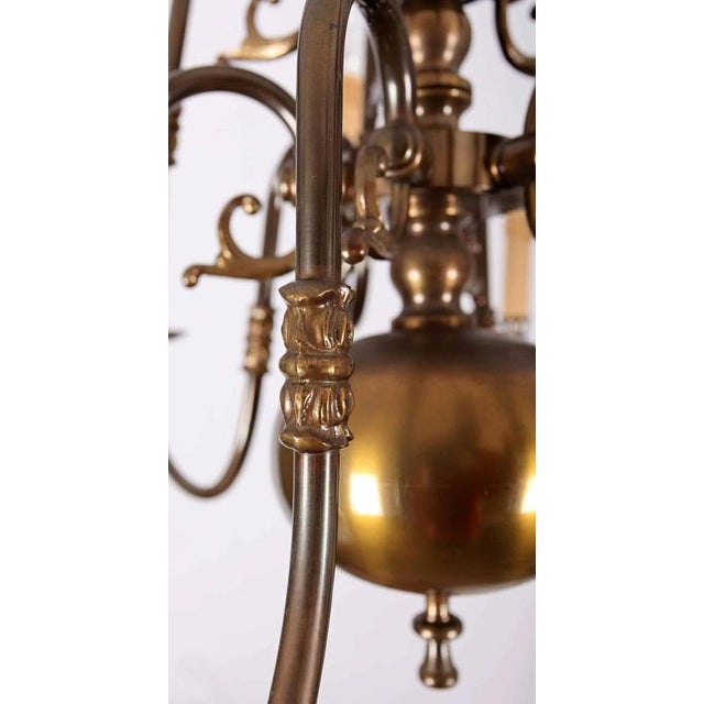 Beautiful two-story flemish chandelier for 12 bulbs. Chandelier made of patinated brass. Copper wiring - ready to use. The...