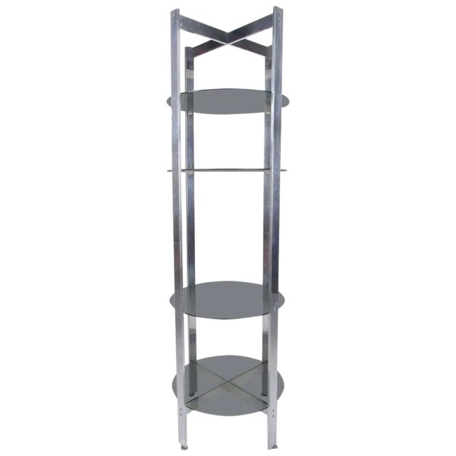 Vintage Modern Circular Étagère Display Shelf For Sale