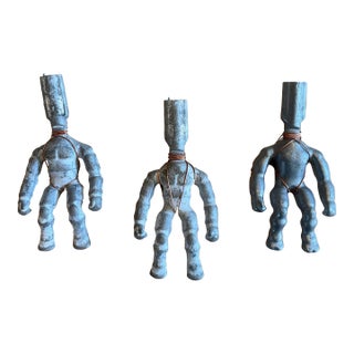 Vintage Aluminum Industrial Toy Action Figure Molds, Set of 3 For Sale