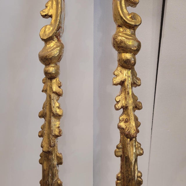 Baroque Carved and Gilded Wood Garland Altarpiece Fragments, Spain, 18th Century, Set of 2 For Sale - Image 10 of 18