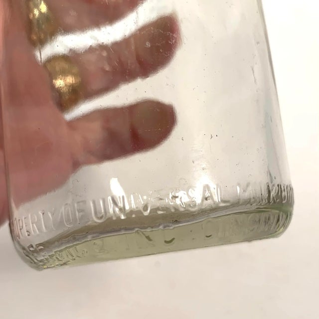 1940s Duraglas “Drink Milk for Health & Economy” Embossed Dairy Jar For Sale - Image 9 of 12