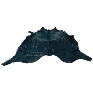 Black Cowhide Rug-5'x6'6' For Sale